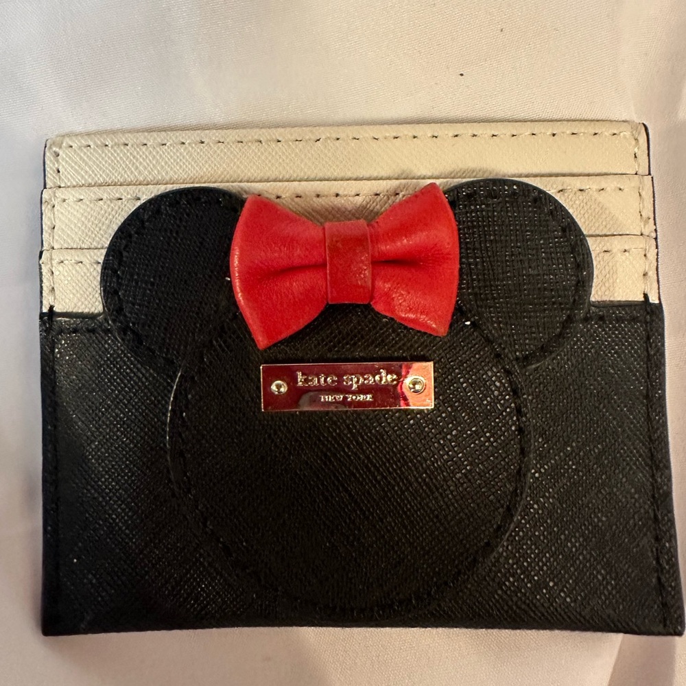 Kate Spade x Disney Limited Edition Minnie Mouse Bow Card Sleeve Case Wallet